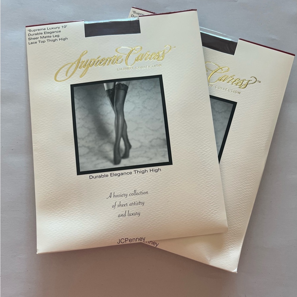 Queen size lace top stockings